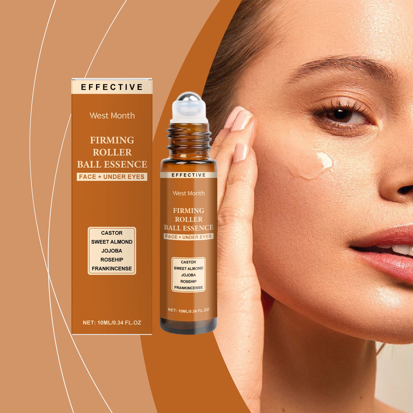 Firming Facial Essence Roller - Hydrating & Anti-Aging Skin Care 10ml