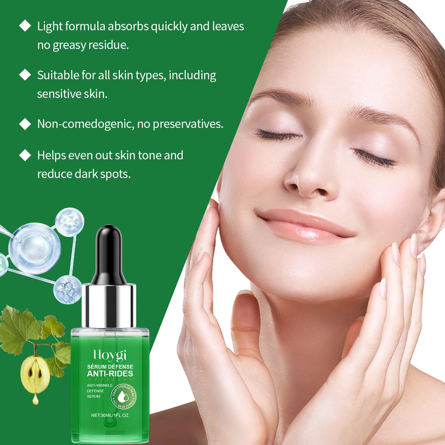 Moisturizing Face Serum with Collagen & Vitamin C - 30ml Anti-Aging Formula