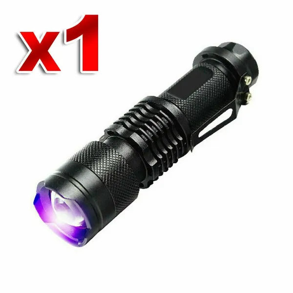 Mini Portable UV LED Flashlight - 3 Modes Blacklight Torch