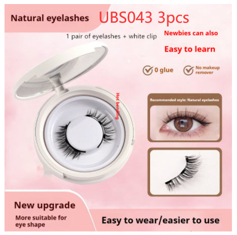 Magnetic False Eyelashes - Natural Mink Lash Set with Applicator Tool