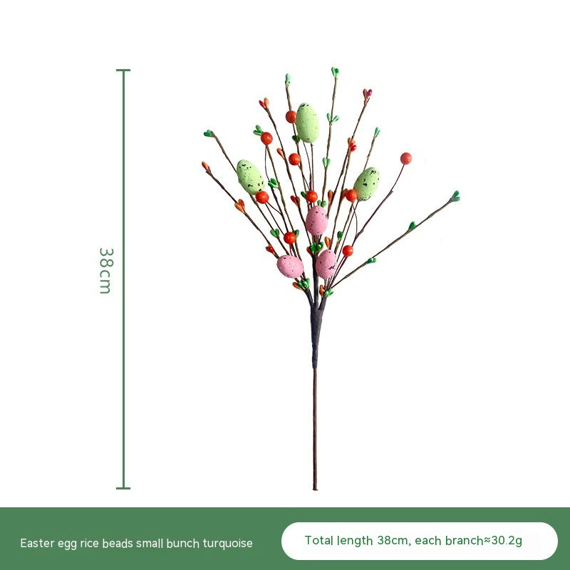 Easter Foam Egg Handle Bundle Decorative Flower for Holiday & Party