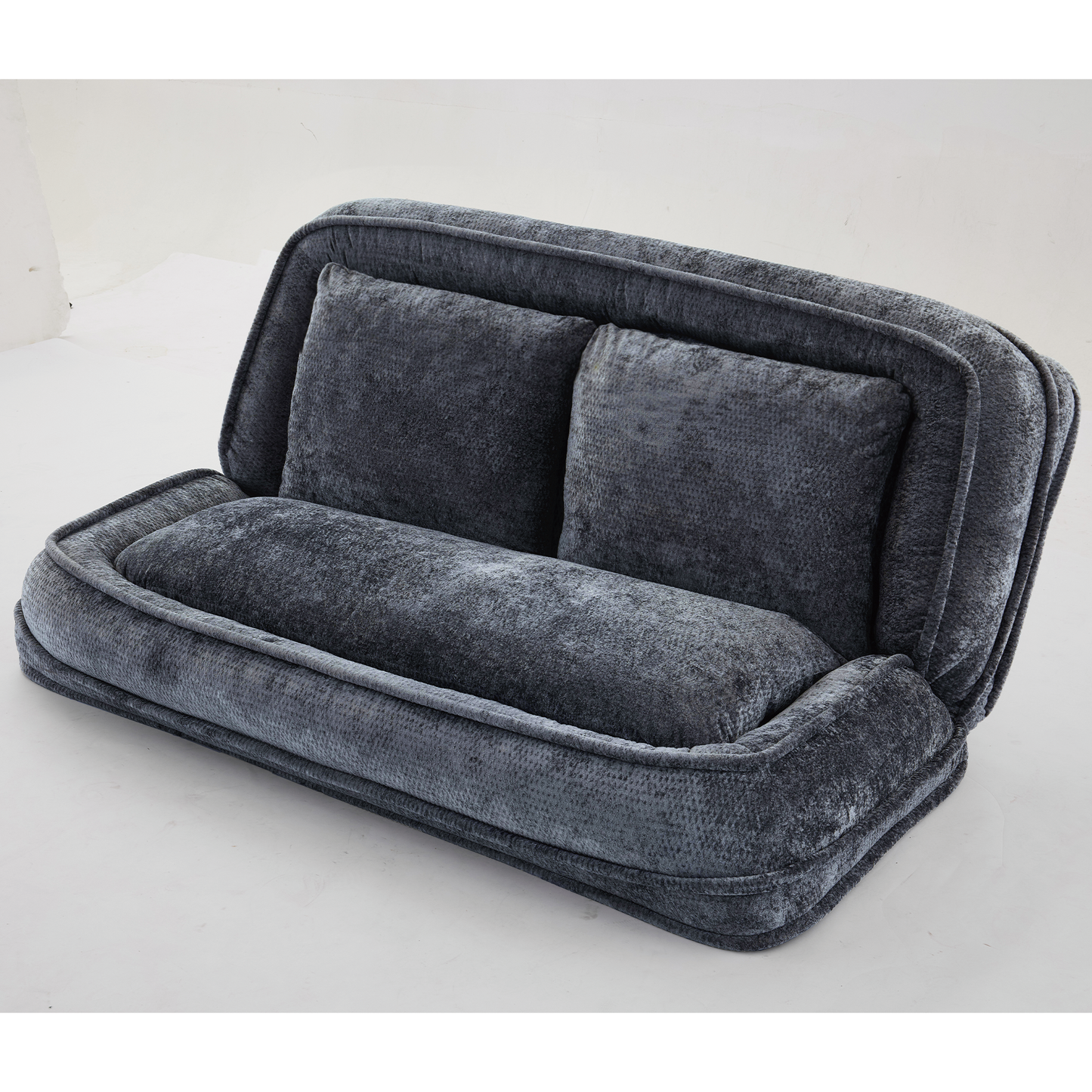 Double Lazy Sofa Dog Bed - Extra Large Loveseat in Dark Gray