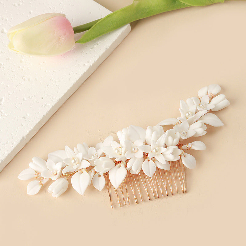 Ceramic Flower Headpiece For Women