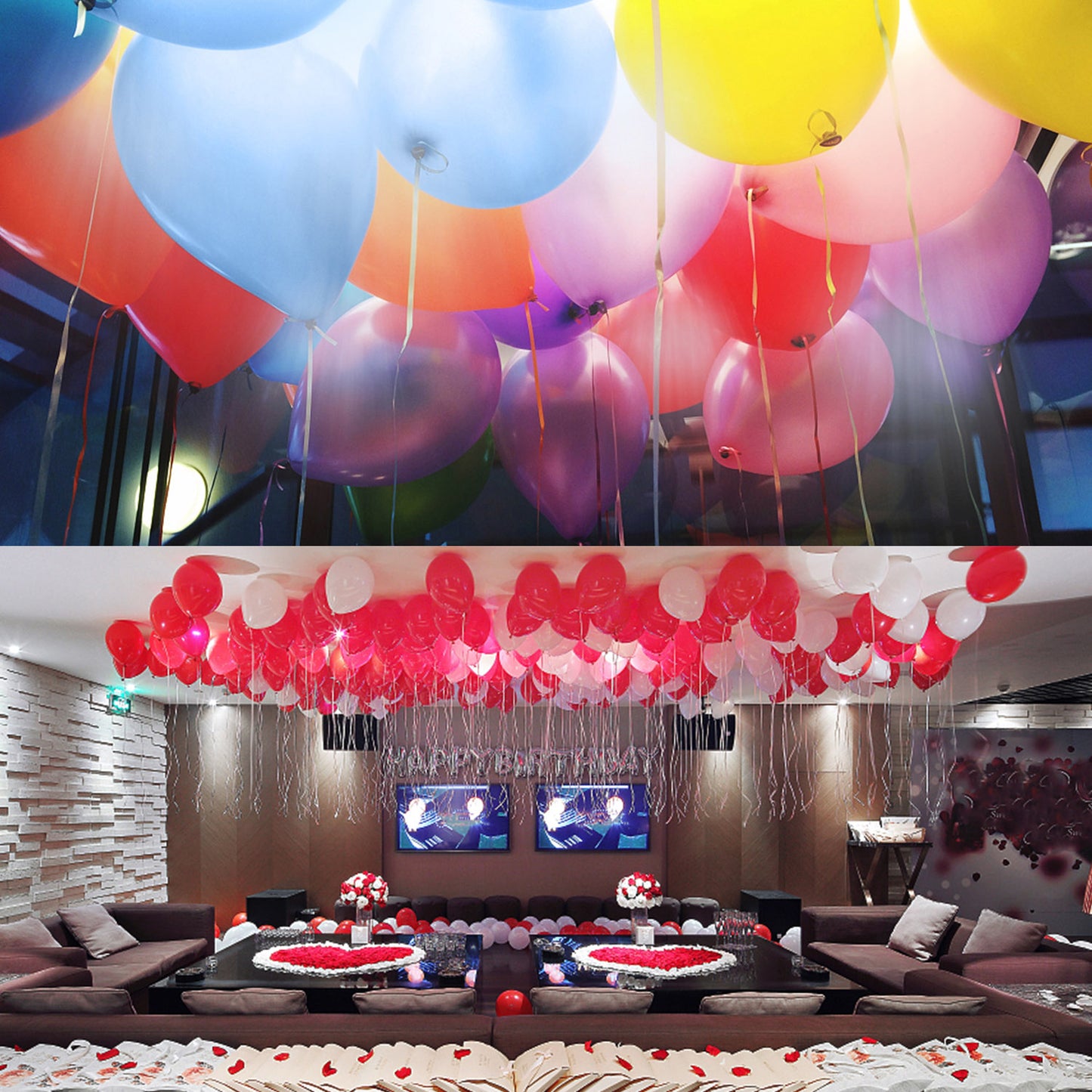 6-Pack LED Light Up Balloons - Colorful Night Lights for Parties