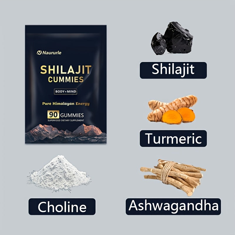 Himalayan Shilajit Gummies - 90 Count Energy & Wellness Supplement