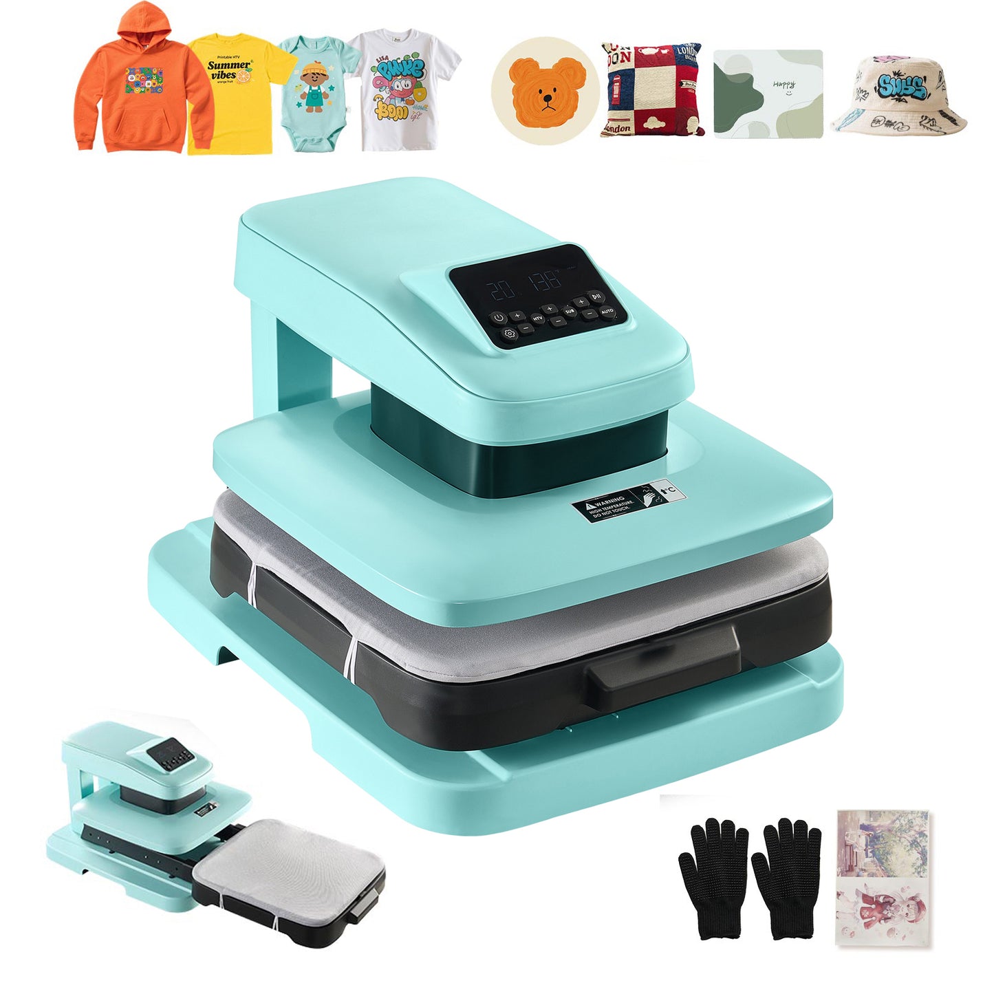 15x15 Inch Auto Heat Press Machine for T-Shirts & Sublimation Projects