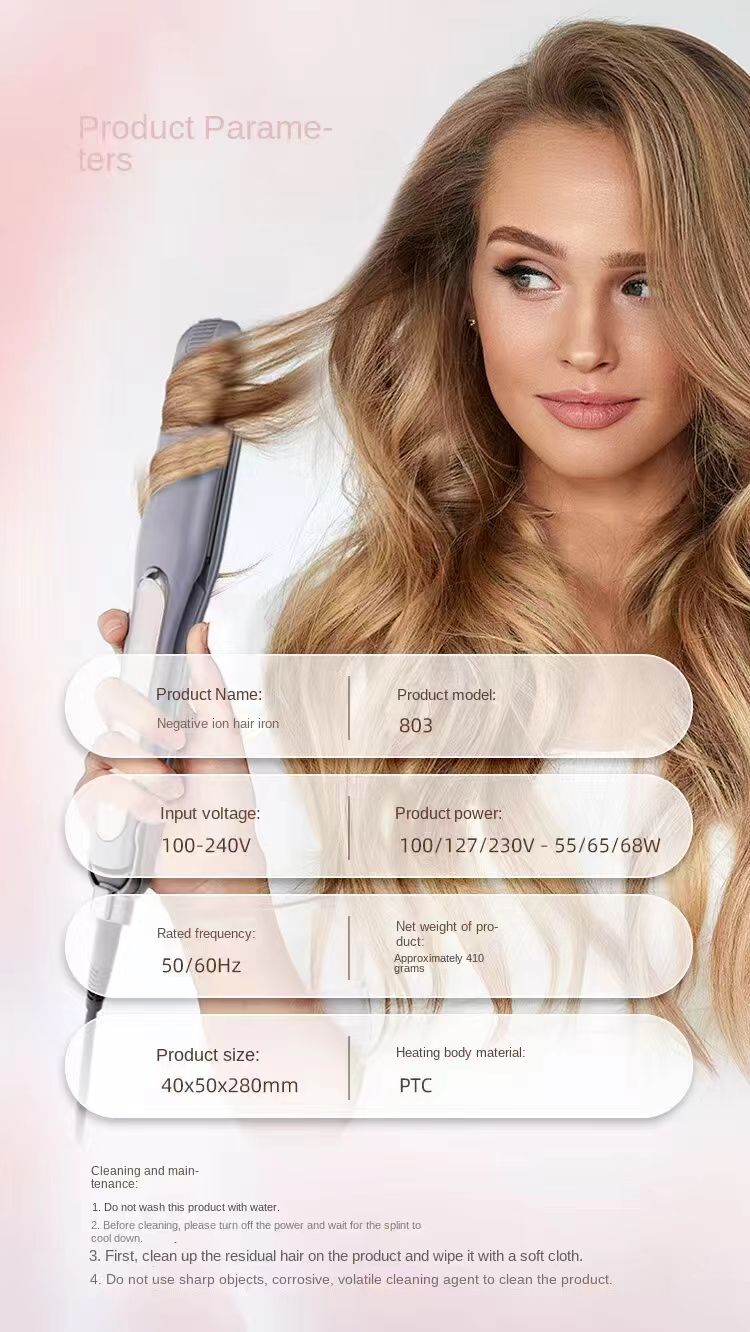 Professional Ceramic Hair Straightener - LCD Display & Ionic Frizz Control