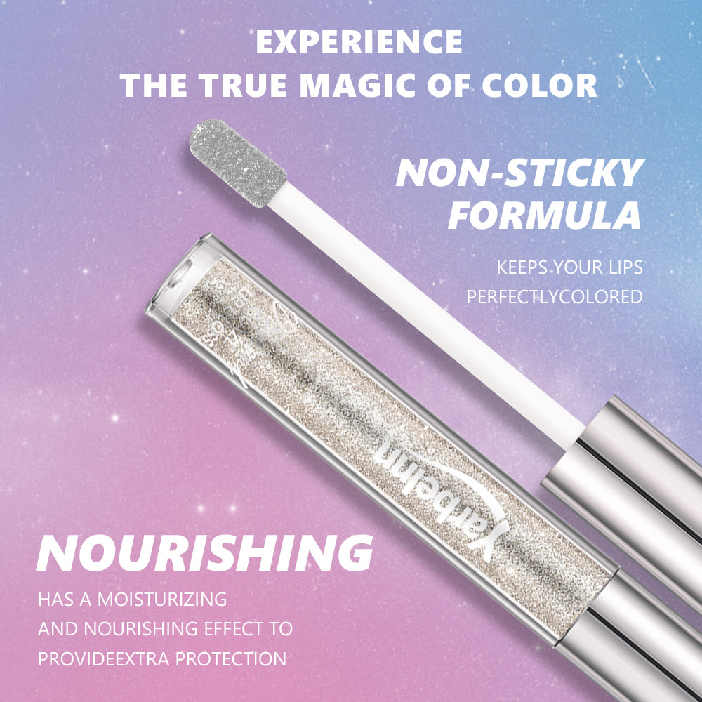 Glitter Shimmer Lip Gloss - Long-Lasting Brightening Lip Makeup 3g