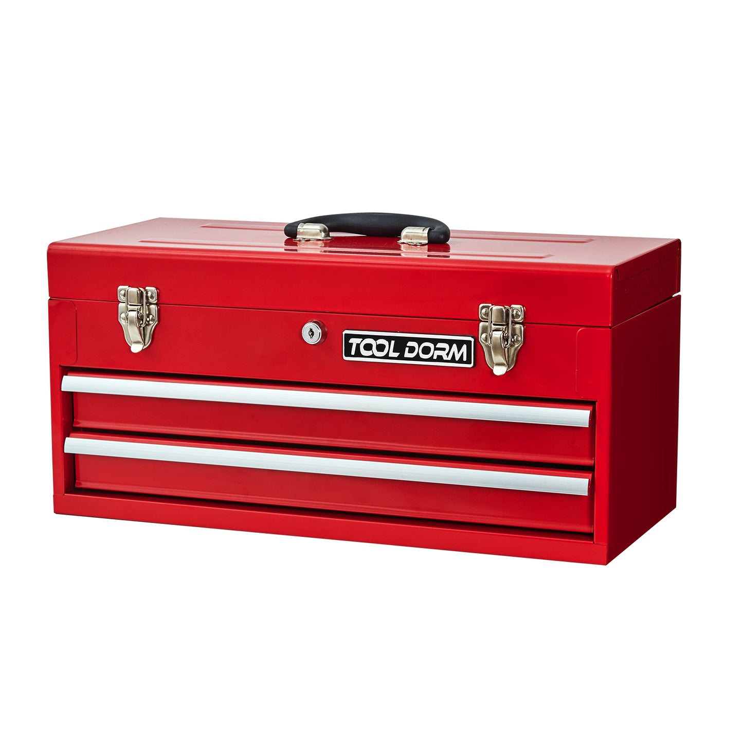 20.3-Inch Metal Tool Box with Drawers, Lockable Steel Chest for Garage and Workshop