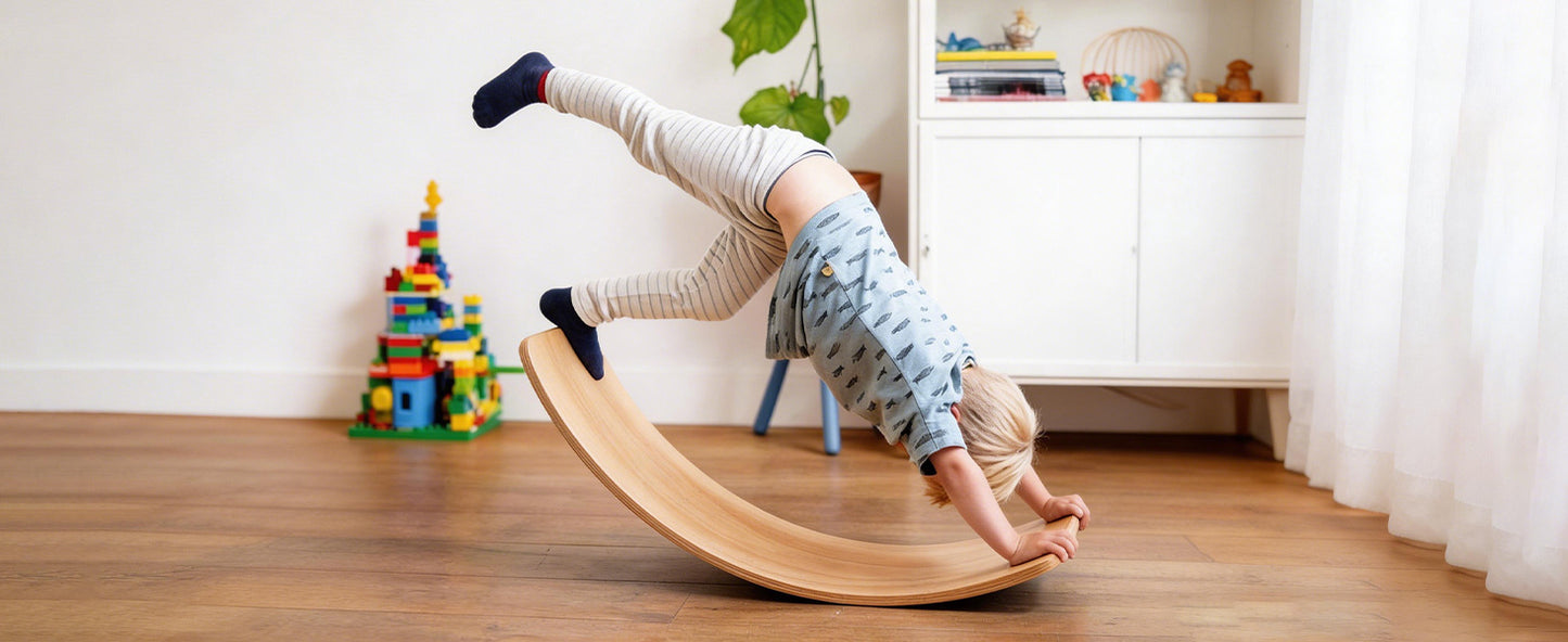 32 Inch Rocker Board Sensory Training Kids Balance Seesaw 300 Lbs