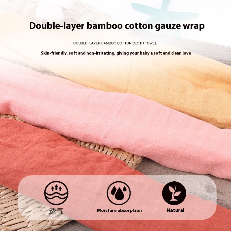 Infant Double-Layer Gauze Blanket - Soft Breathable Baby Bedding 120x120cm