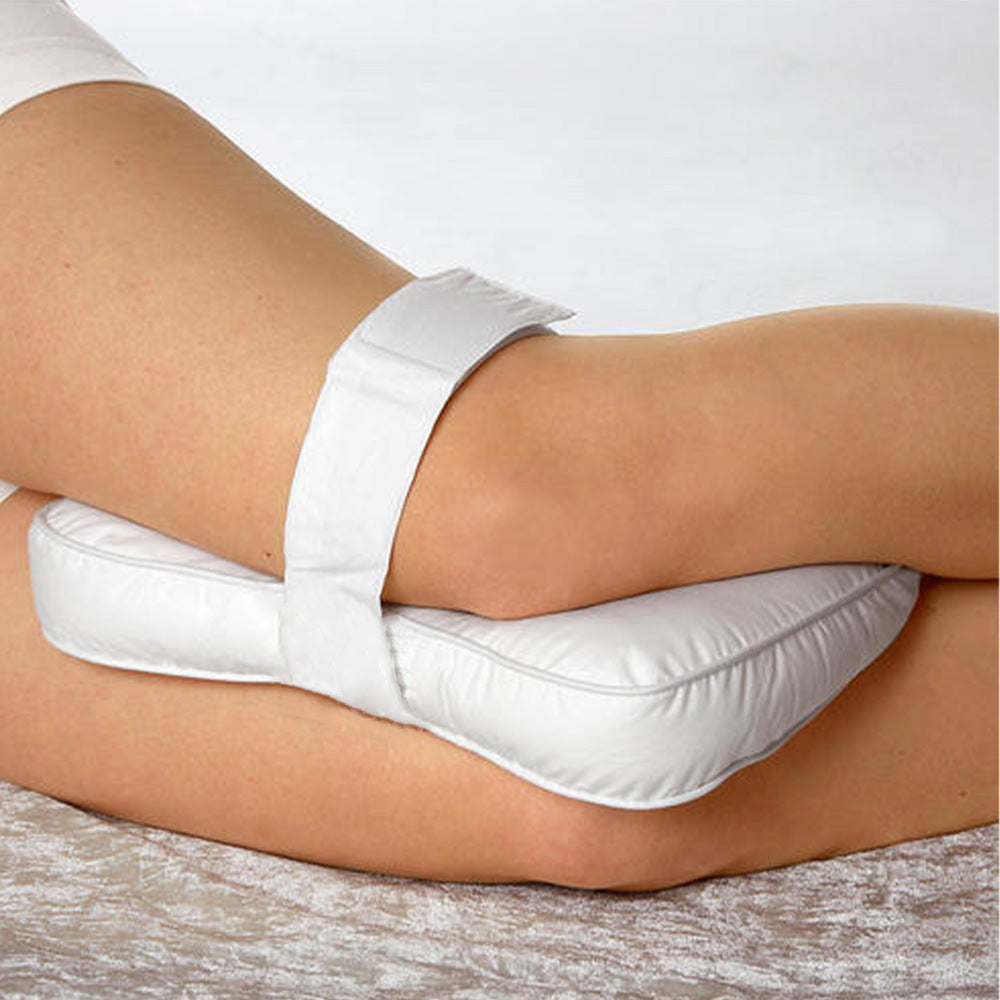 Memory Foam Leg Pillow with Straps for Secure Positioning - Adult Support Cushion