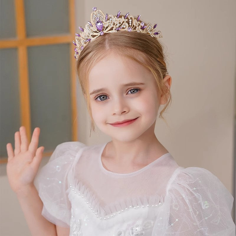 Children's Rhinestone Crown Headdress Hair Band