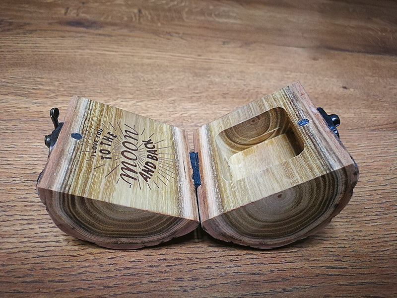 Creative Custom Lettering Ring Storage Box - Wooden Jewelry Organizer for Home