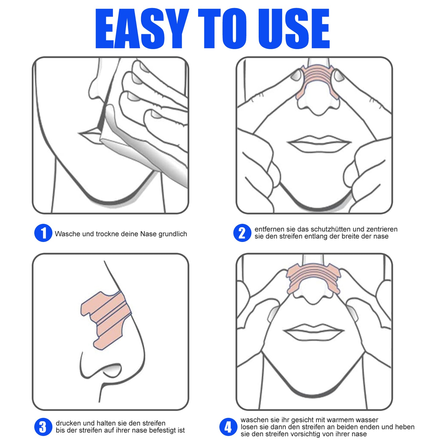 Breathable Nasal Strips for Snoring Relief and Nasal Congestion
