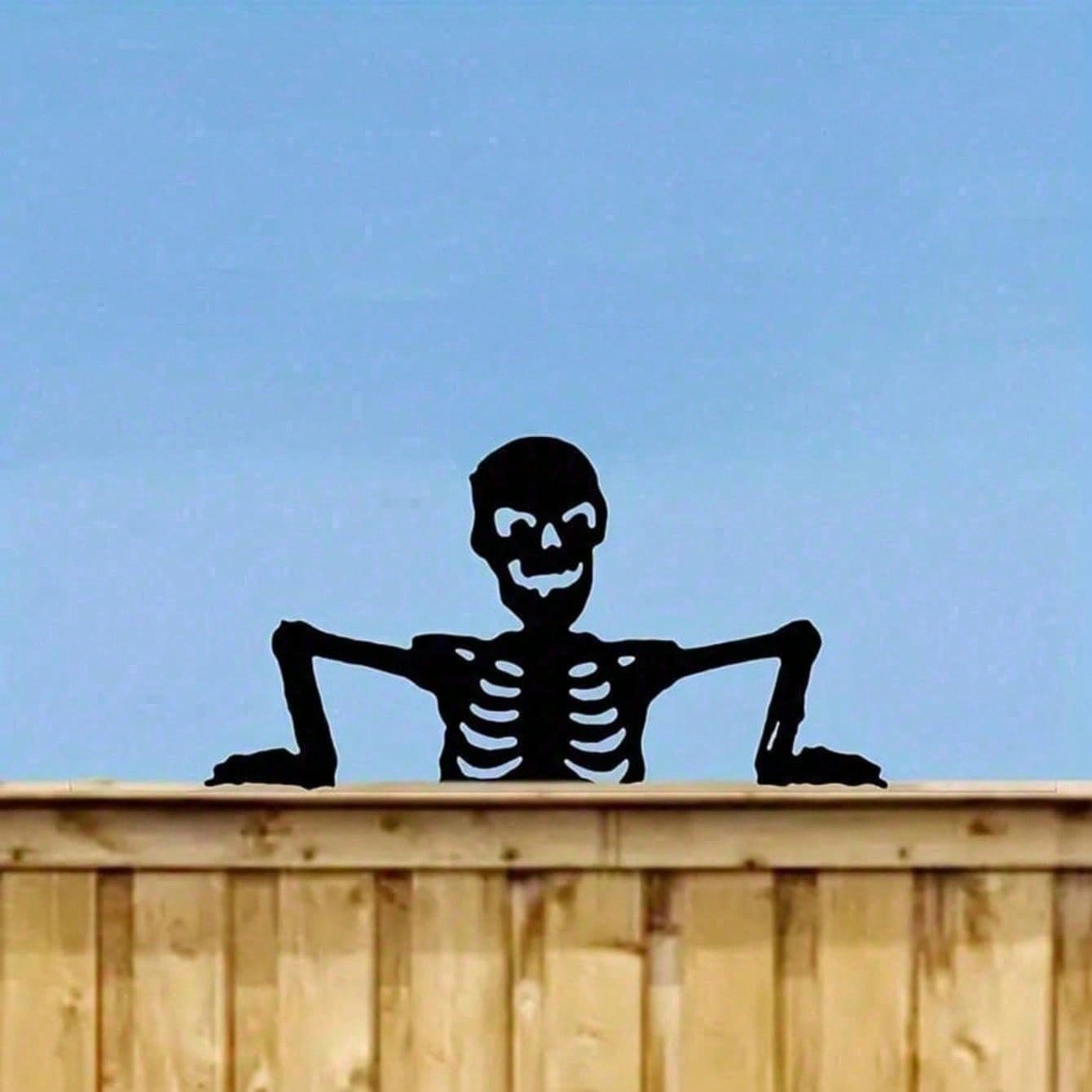 Gothic Skull Silhouette Wall Plaque - Wrought Iron Decor