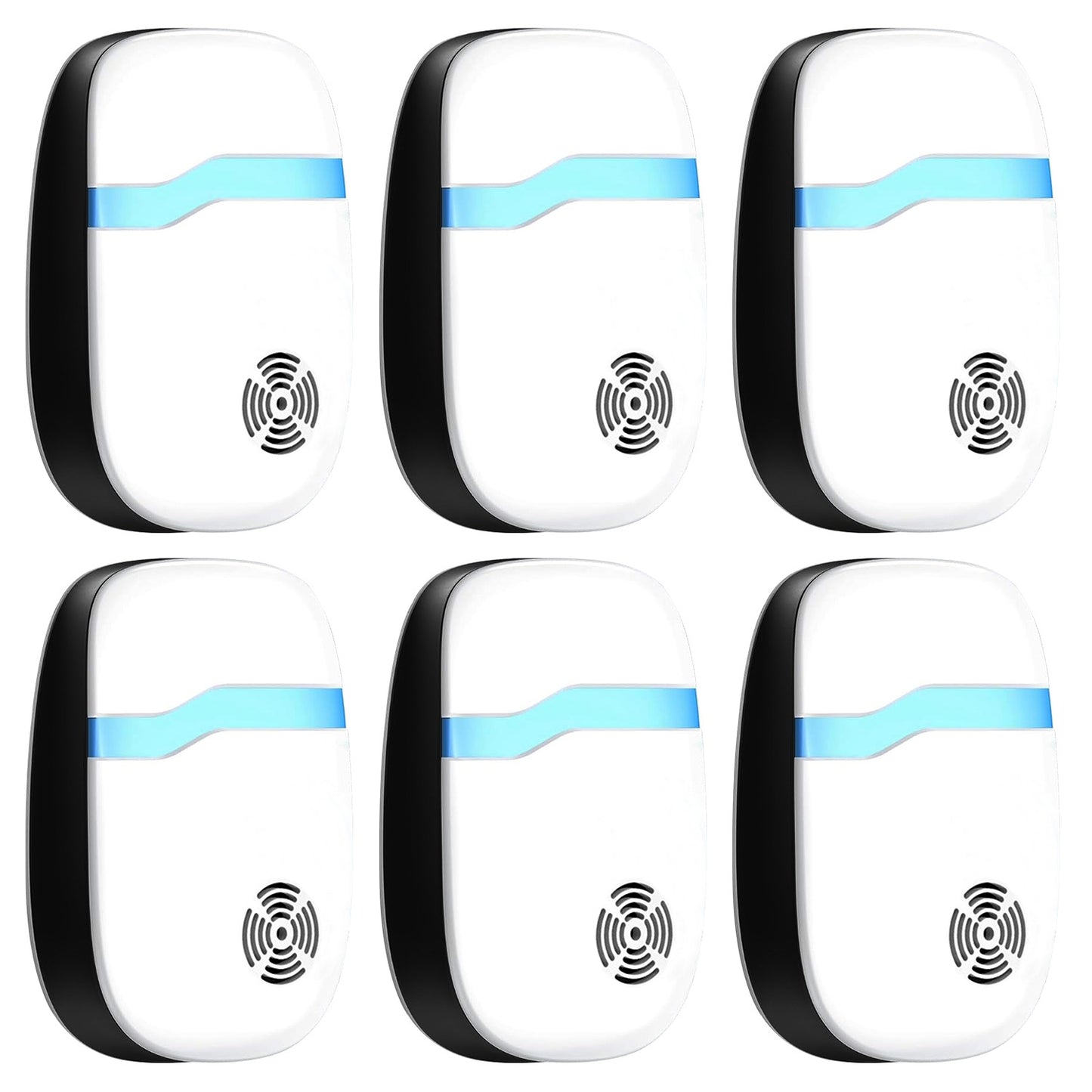 6-Pack Ultrasonic Pest Repellers - Indoor Rodent Control