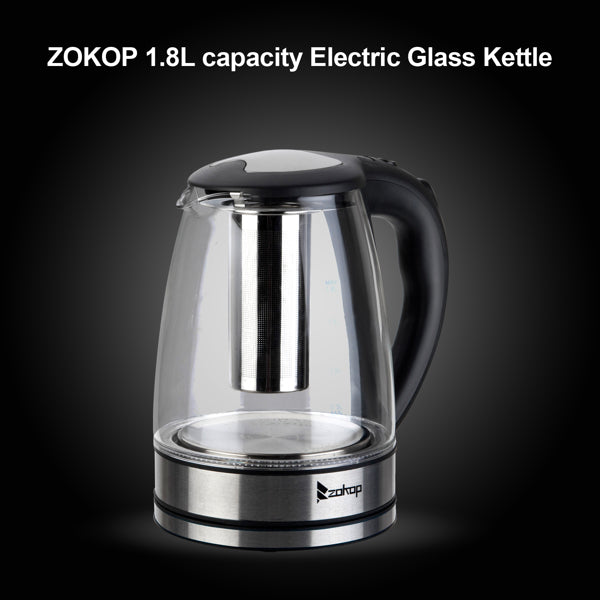 Electric Kettle 1.8L with Filter Screen & Stainless Steel Cover