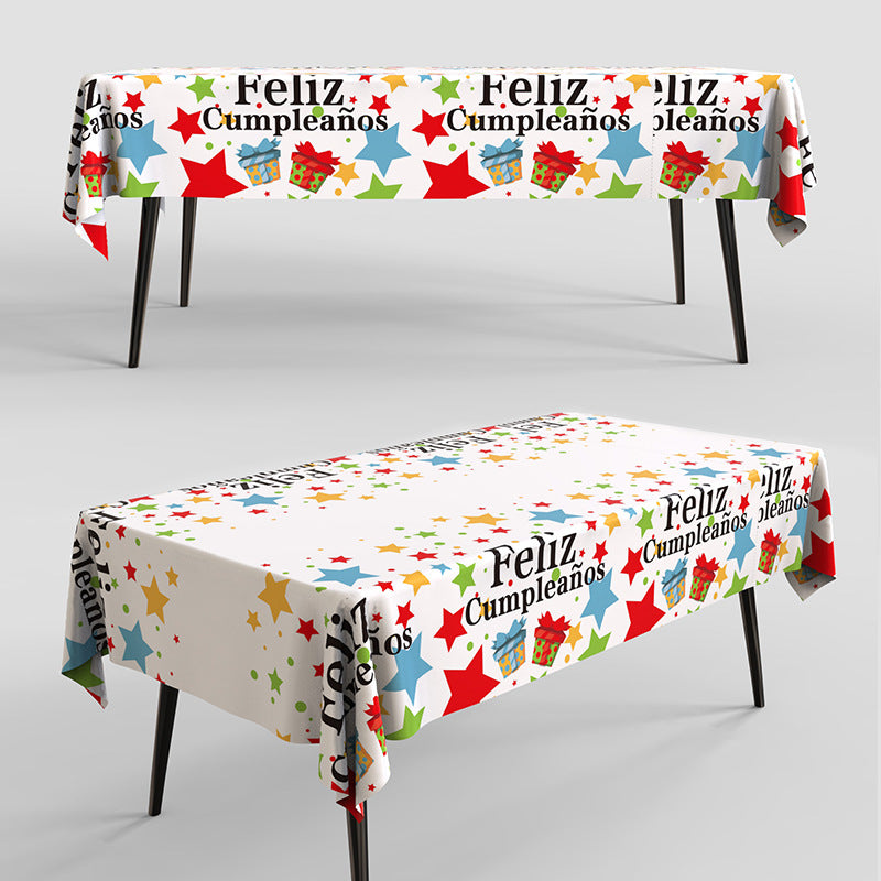 Disposable Aluminum Film Tablecloth for Parties 137x183cm Multiple Colors