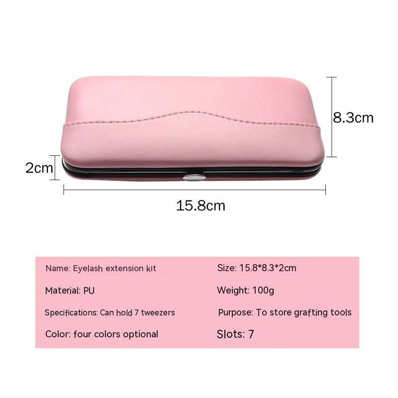 Eyelash Tweezers Storage Bag for False Eyelashes - Black, White, Pink, Red