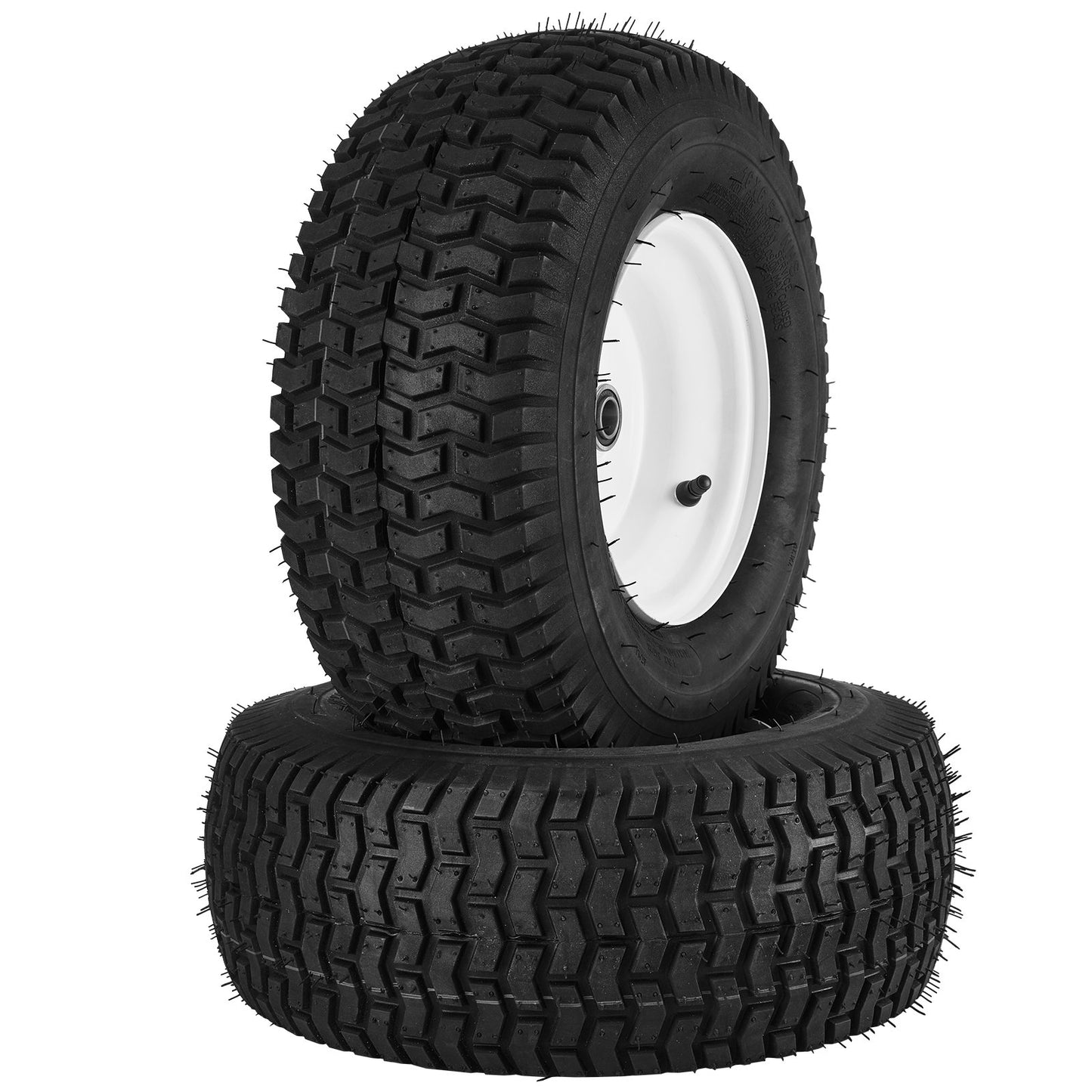 16x6.5-8 Lawn Mower Tires with Rims 2-Pack Tubeless Turf Tractor Wheels