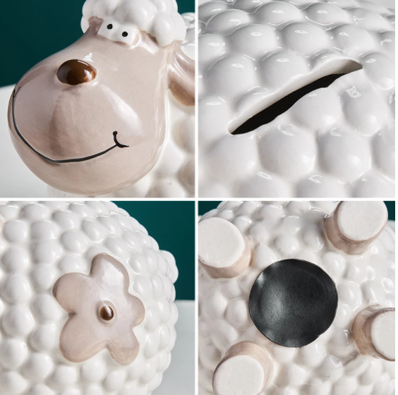 Creative Ceramic Sheep Piggy Bank - Nordic Style Home & Garden Decor