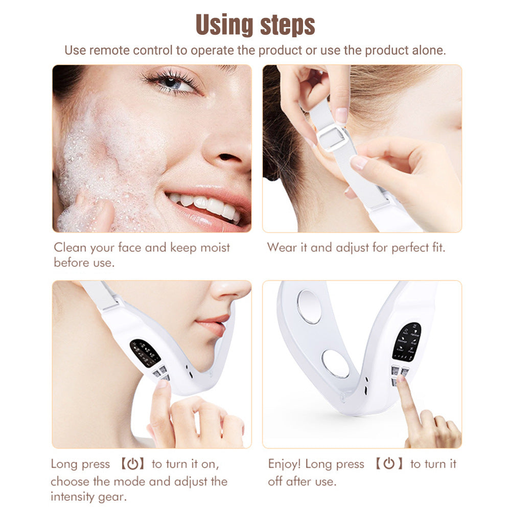 Microcurrent Facial Contouring Device with Remote Control - Skin Tightening & Slimming