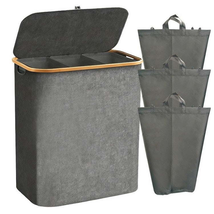 Foldable Waterproof Laundry Basket with Dustproof Design - Modern Home Storage