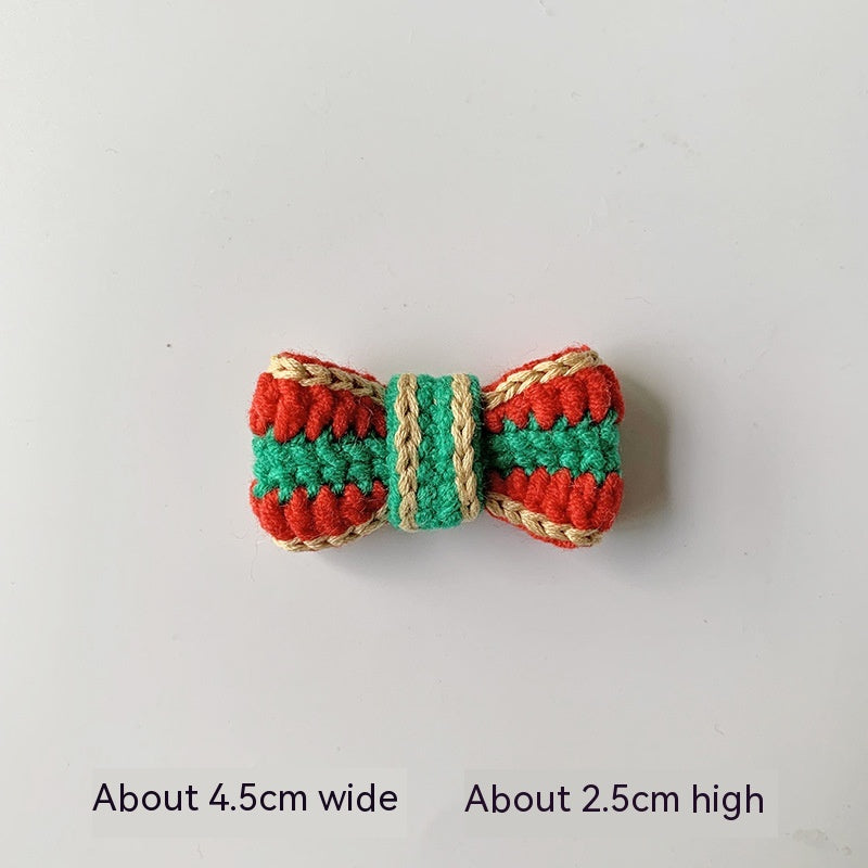 Wool Crocheted Christmas Hair Accessories - Holiday Hairbands & Pins