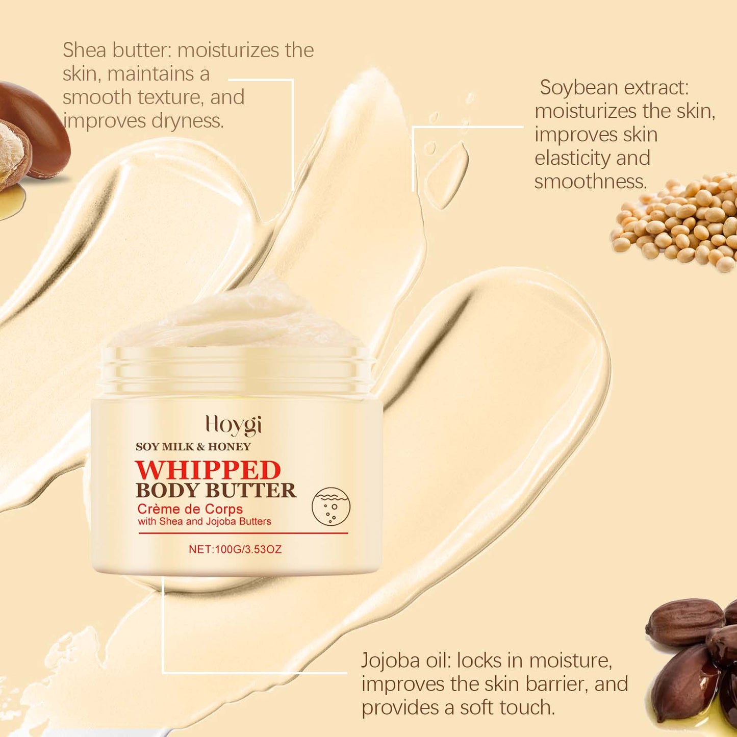 Hydrating Nourishing Face & Neck Moisturizer - Brightening Skin Care 100g