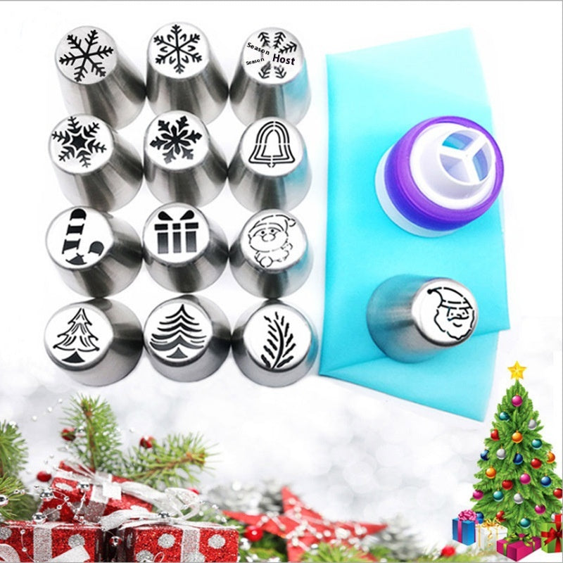Seamless Cake Decorating Nozzle Set - Stainless Steel Piping Tips 27 Pieces
