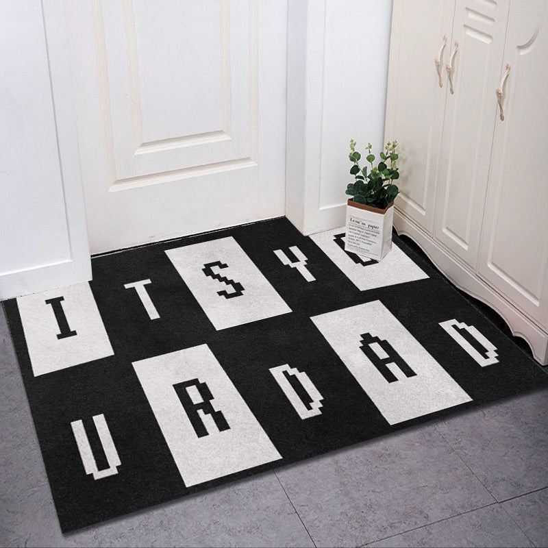 Crystal Velvet Doormat Entry Rug Modern Minimalist Household Floor Mat