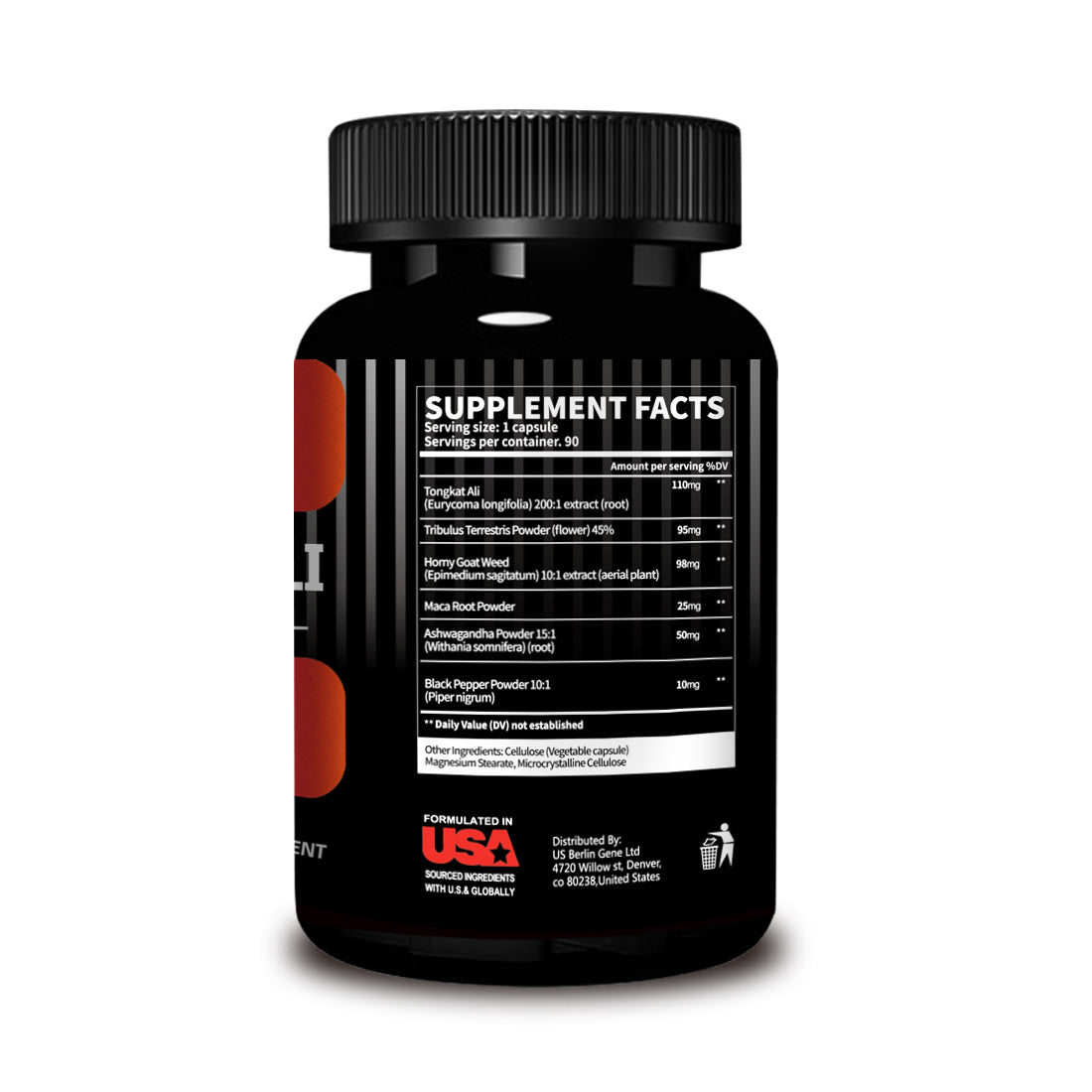 Tongkat Ali Supplement for Men - 90 Capsules - Natural Energy Support