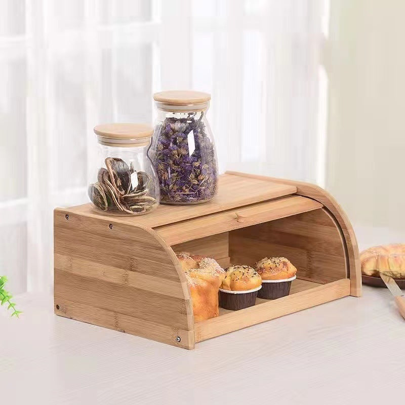 Wooden Rectangular Storage Box - Natural Finish 40x27x17cm for Home Organization