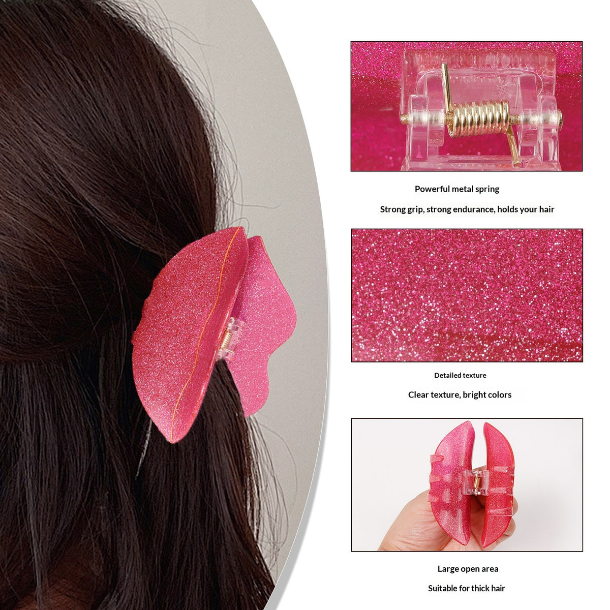 Red Toned Handmade Hair Clip for Women - Trendy Hair Accessories