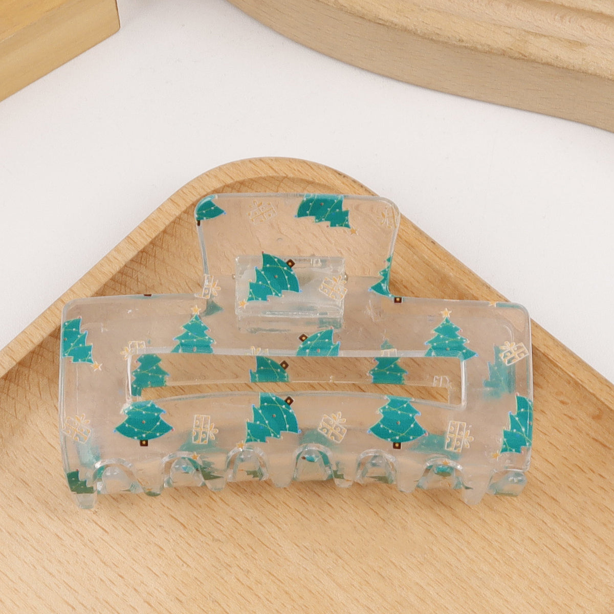 Festive Hair Clip - Christmas Patterned Shark Design