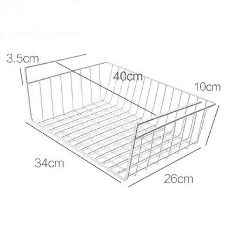 Punch-Free Iron Kitchen & Bathroom Storage Basket Wall Hanger - Multi-Use Organizer