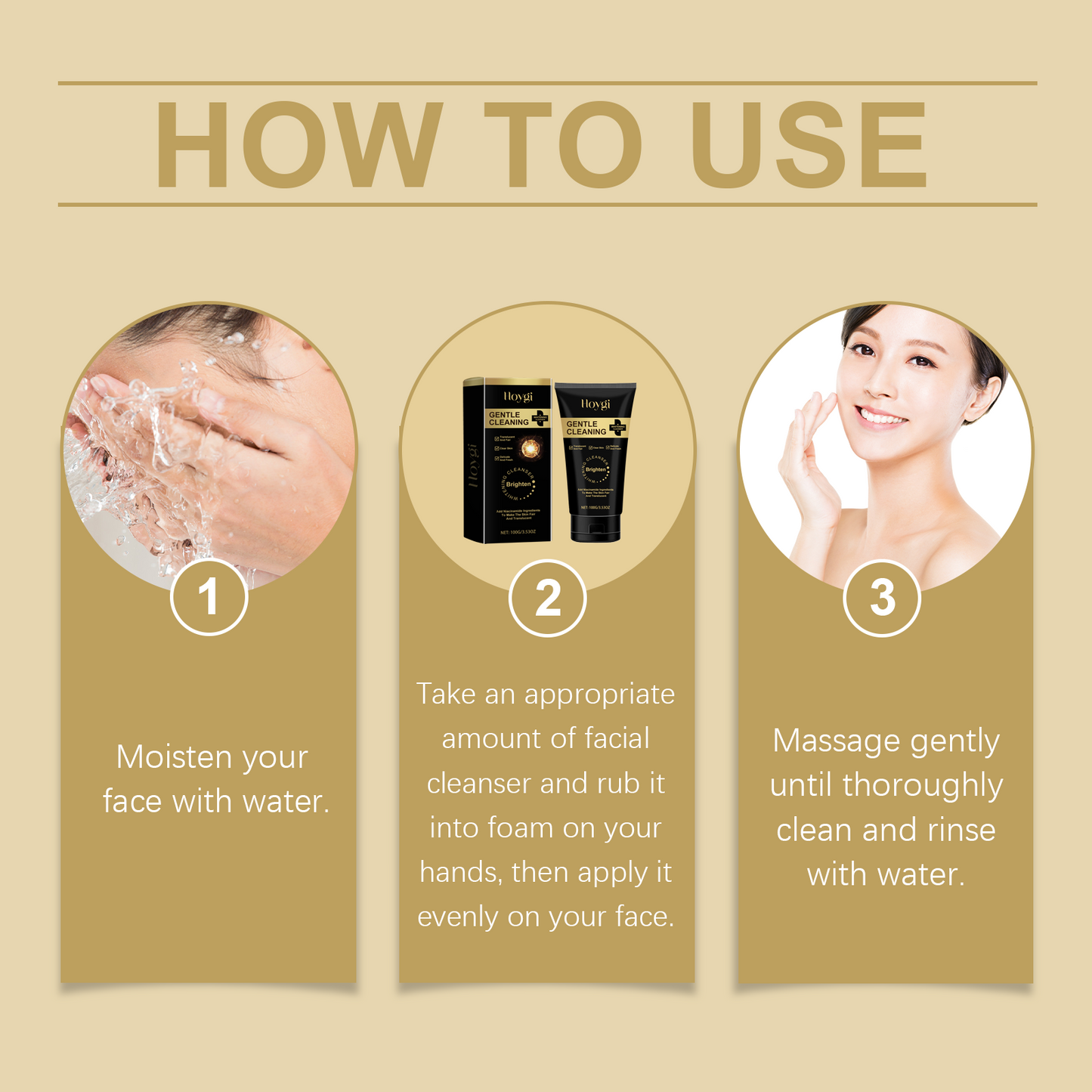 Nicotinamide Brightening Facial Cleanser - Hydrating Pore Deep Cleaning Wash