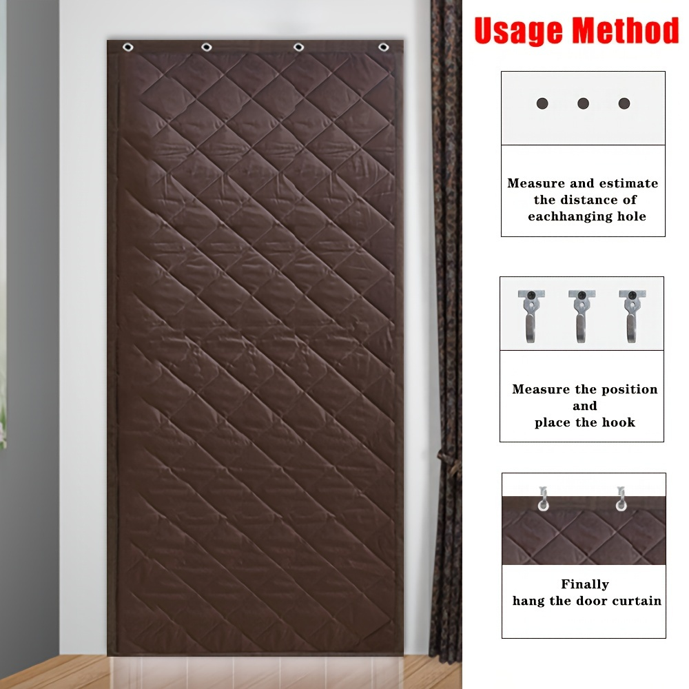 Magnetic Sealed Insulated Door Curtain - Windproof, Soundproof, Heat Blocker for Home Garage Retail