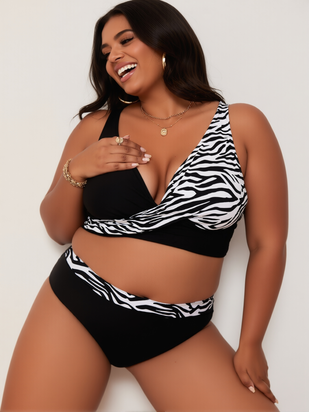 Women's Casual Two-Piece Swimsuit Set - Multiple Sizes