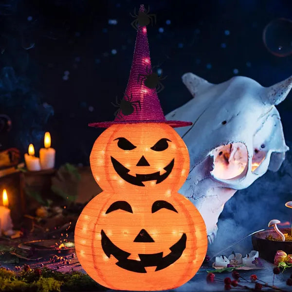 3FT Light Up Halloween Pumpkin Decoration with 8 Modes