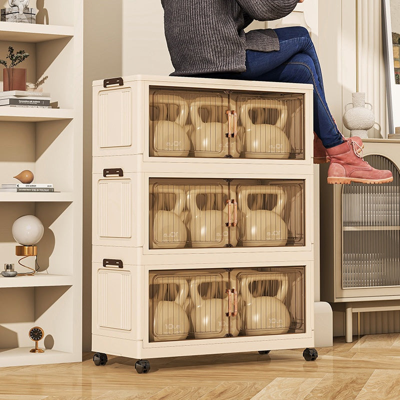 Multi-Tier Plastic Storage Cabinet with Drawers - Closet, Kitchen, Home Organization