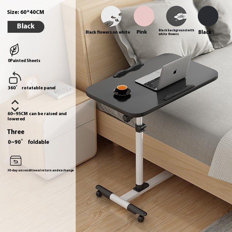 Adjustable Laptop Bedside Table - Portable, Rotating, Modern Design