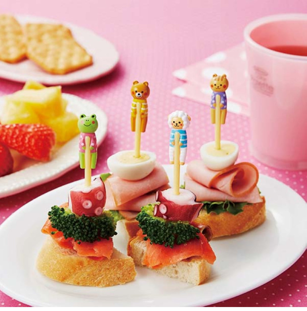 Children's Fruit-Shaped Bento Fork Set - Cute Animal & Character Styles