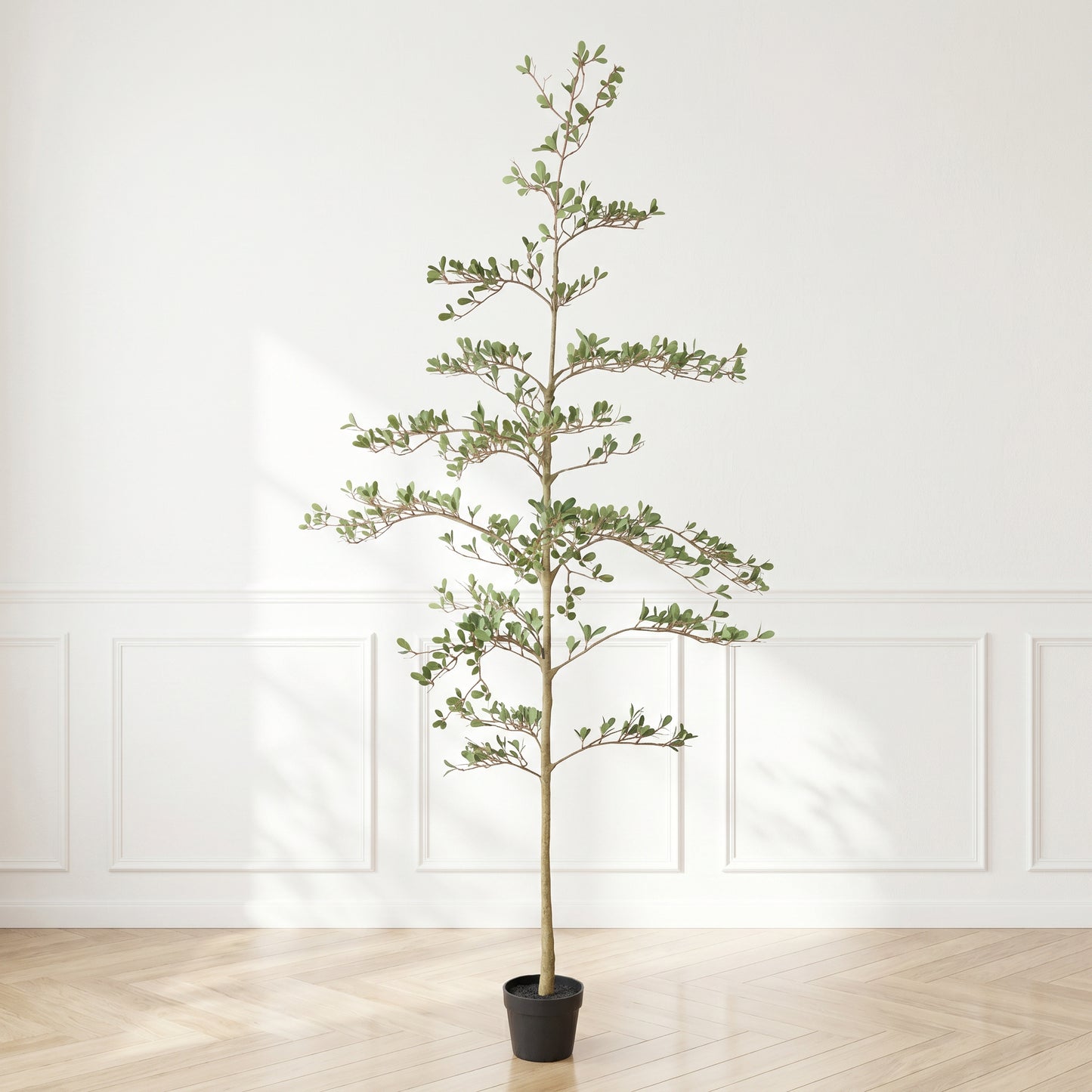 6ft Artificial Olive Tree - Realistic Faux Potted Plant in Black Pot