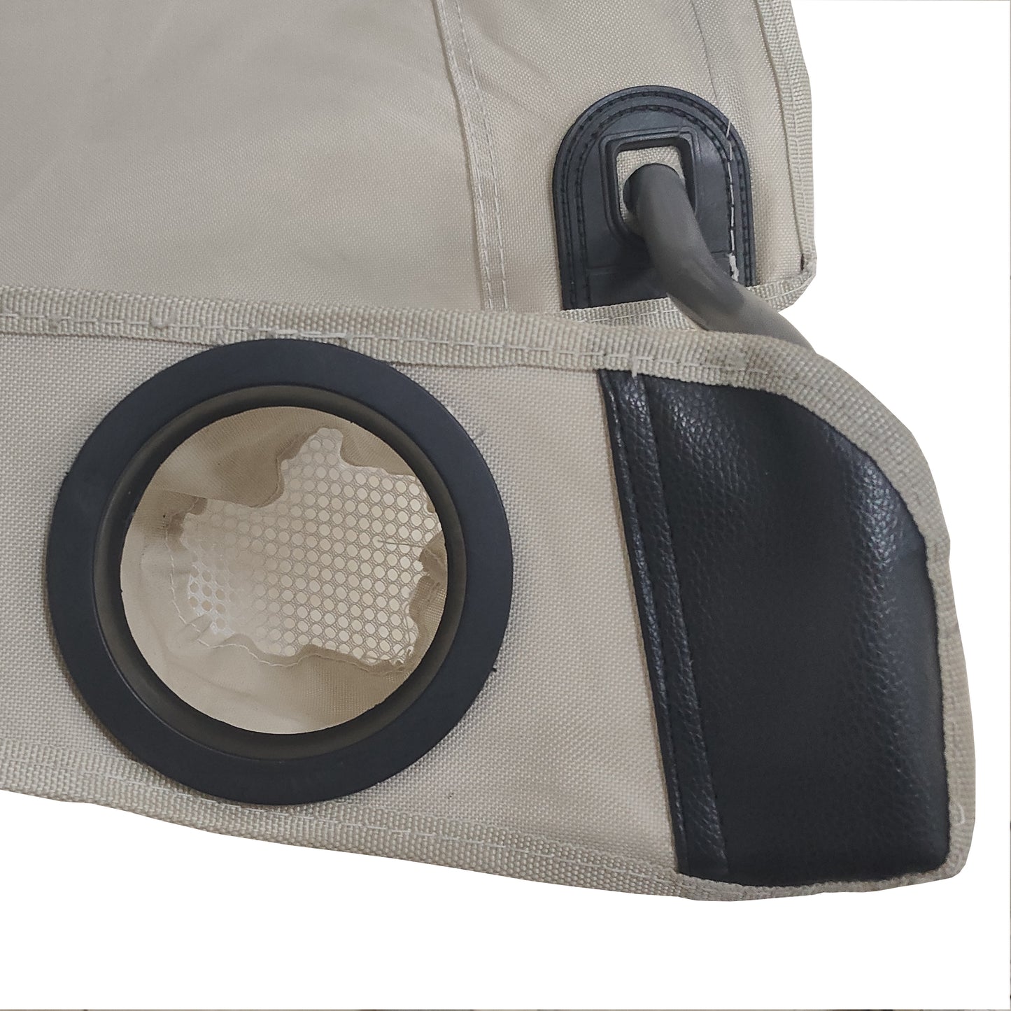 Portable Folding Camping Chair with Cup Holder & Side Pockets - Beige