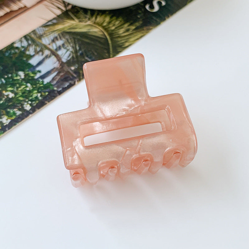 Small Leopard Print Hair Clip Women Checkered Square Hairpin Fashion Accessory