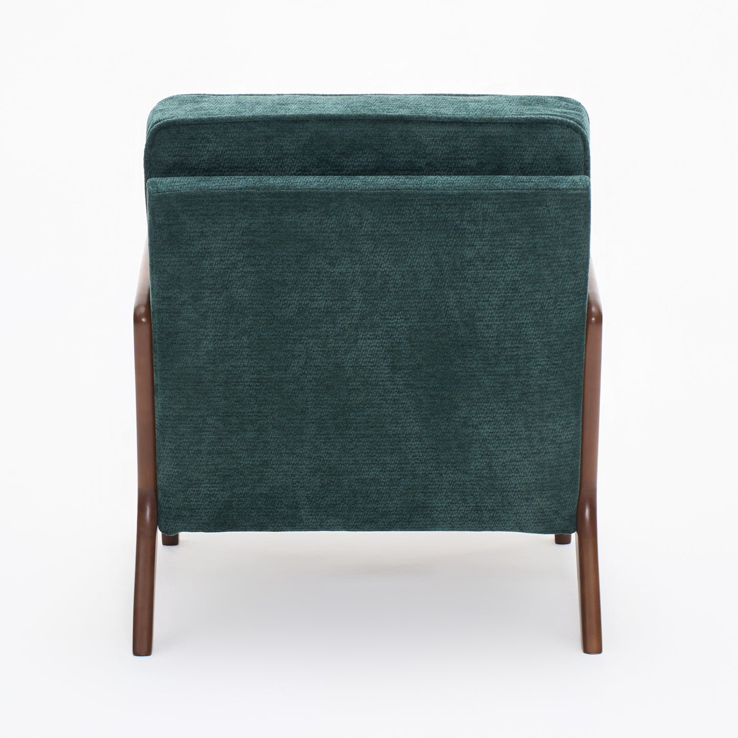 Mid-Century Modern Lounge Chair - Dark Green Upholstered Accent Chair