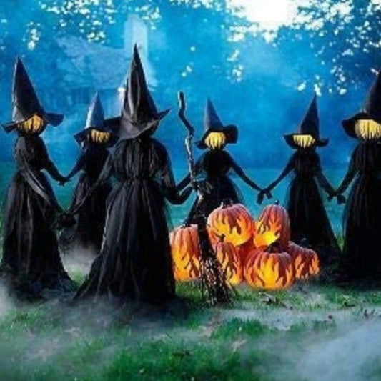 Halloween Witch Decorations Set for Ghost House Layouts - Party Props