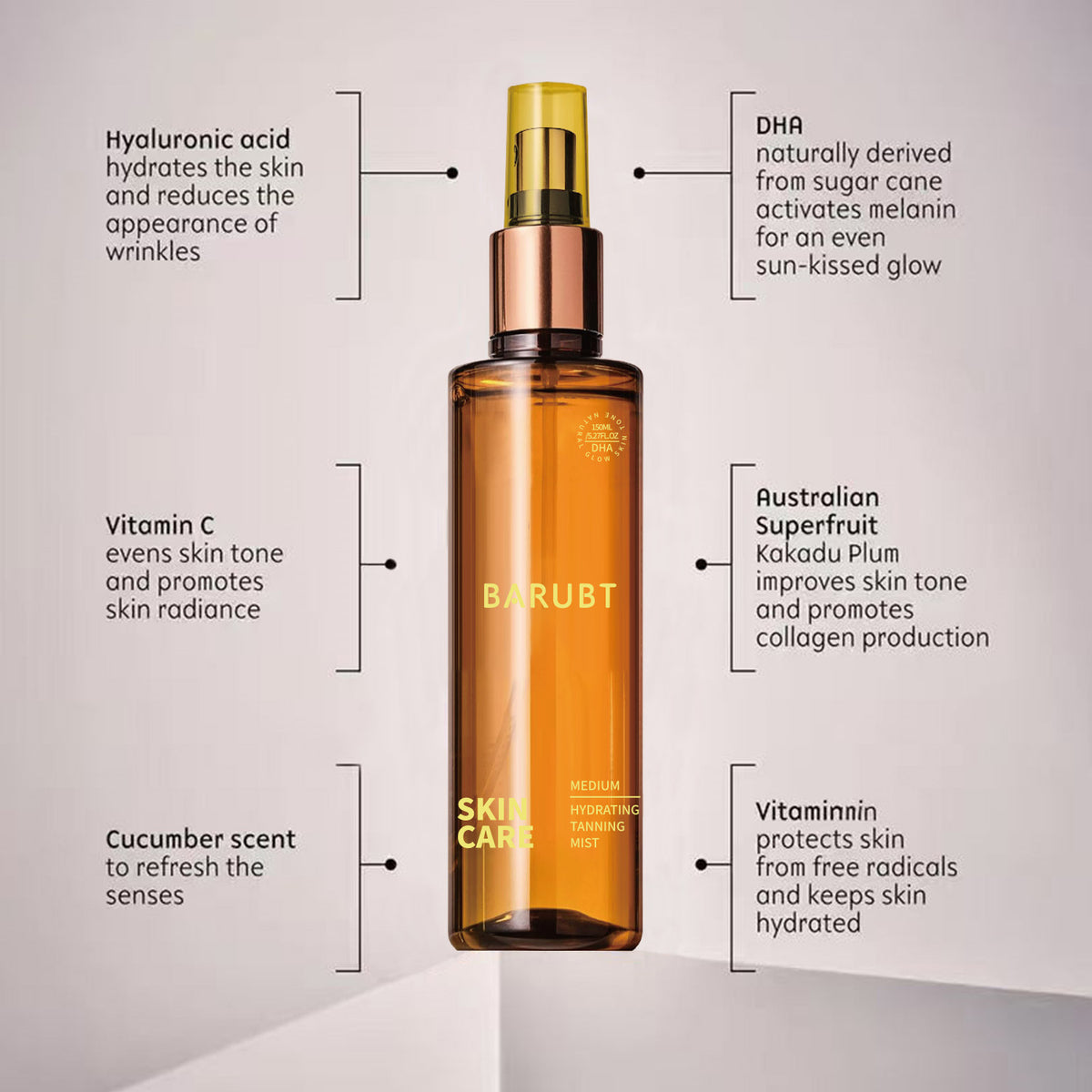 Body Tanning Oil - 150mL Self-Tanning Lotion